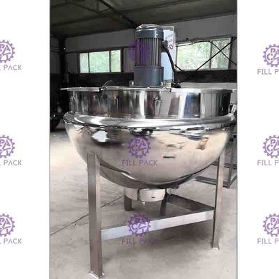 SUS304 chaleira Jacketed do dobro do vapor de 3 camadas com agitador 200L