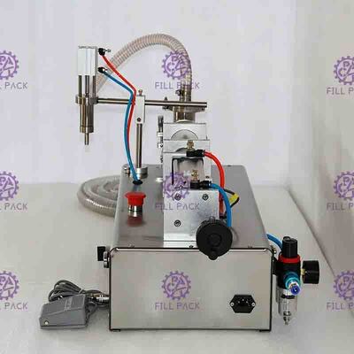 máquina de enchimento pneumática da água mineral de máquina de enchimento da pasta 25bpm com interruptor de pé