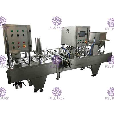 8 linhas dispositivo de empacotamento de selagem de enchimento da planta da máquina da selagem da lavagem automática do copo