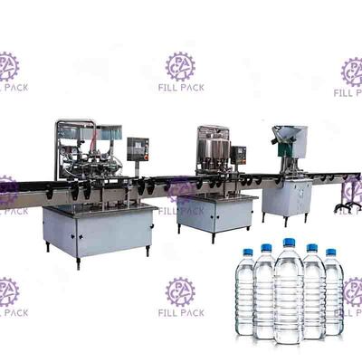 Máquina de engarrafamento pura automática da água 2000BPH 2L, capsulador do enchimento de Rinser da garrafa