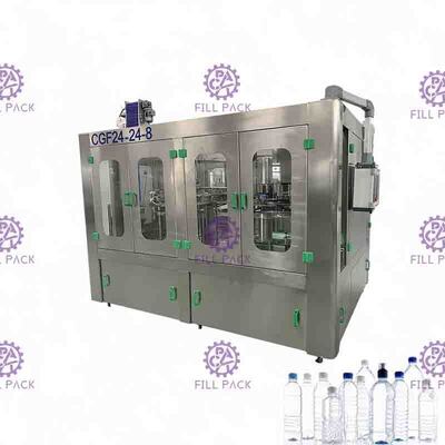Não máquina de engarrafamento automática completa da água mineral do ANIMAL DE ESTIMAÇÃO 3000BPH do gás