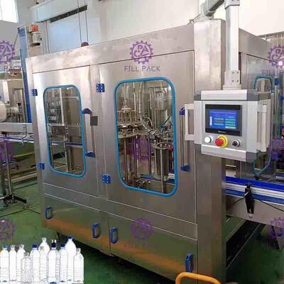 3 automáticos nas cabeças engarrafadas de 1 tela táctil 12 do PLC da máquina de enchimento da água