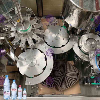 3 automáticos nas cabeças engarrafadas de 1 tela táctil 12 do PLC da máquina de enchimento da água