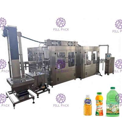 3 em 1 para a bebida automática Juice Hot Filling Machine do ANIMAL DE ESTIMAÇÃO/garrafa de vidro