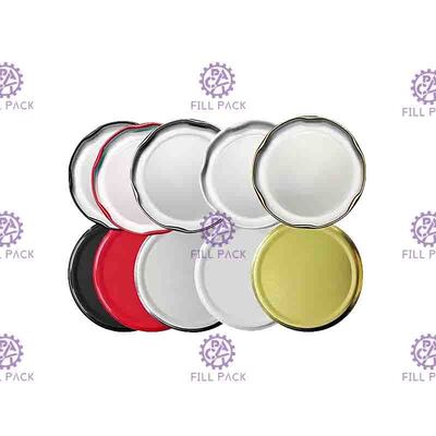 tampão de parafuso do metal do folha de Flandres de 38mm 43mm Juice Glass Bottle Caps Lid 48mm 53mm 58mm
