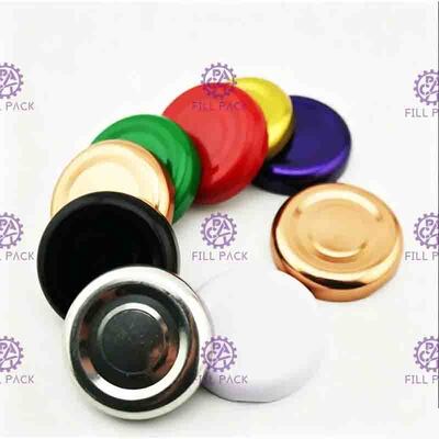 tampão de parafuso do metal do folha de Flandres de 38mm 43mm Juice Glass Bottle Caps Lid 48mm 53mm 58mm