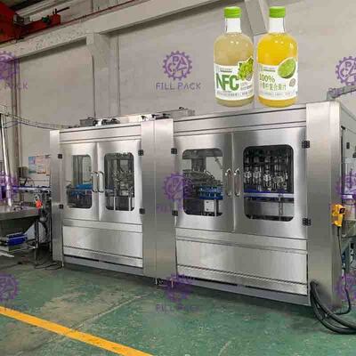 Os tampões do metal de Full Auto 8000BPH frutificam Juice Filler Touch Screen Control