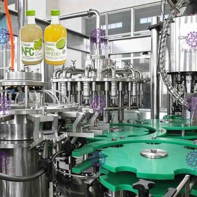 O contato SUS316 parte Juice Filling Machine apropriado para a mudança diferente da garrafa do tamanho