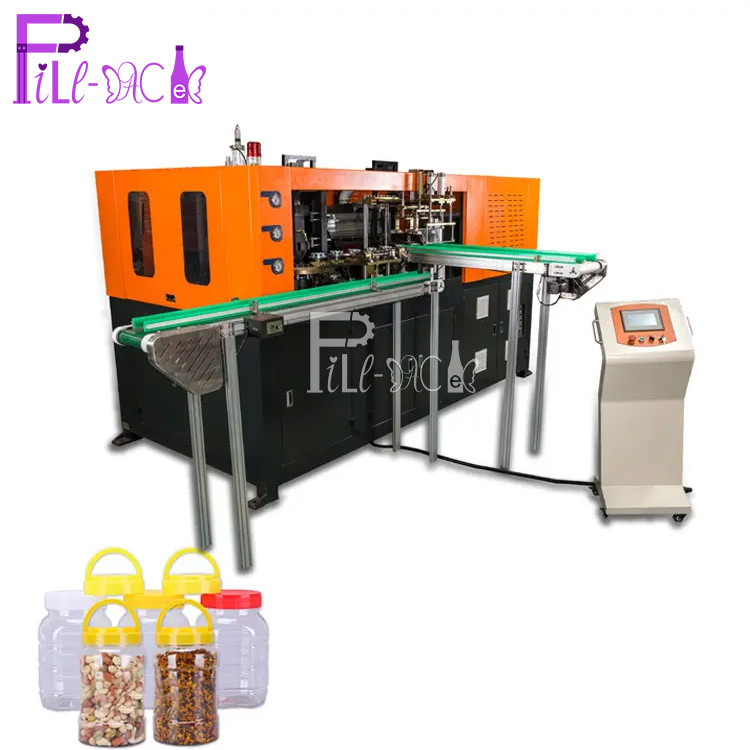 Doces de sopro da boca da cavidade da máquina 2 da garrafa automática completa do frasco do ANIMAL DE ESTIMAÇÃO com alimentação da mão da pré-forma
