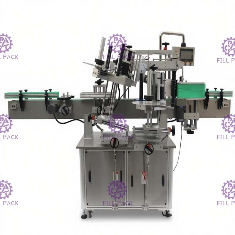 O dobro tomou partido máquina de etiquetas da etiqueta para a precisão de vidro da garrafa de cerveja +/- 1mm