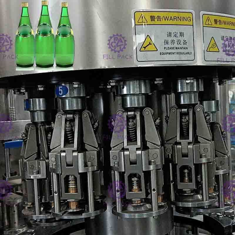 3 em 1 garrafa de vidro Monobloc tampando de enchimento carbonatada da máquina da bebida com tampão de alumínio