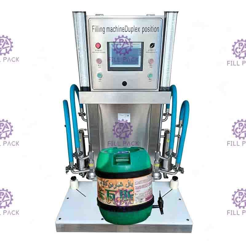Linha de cabeças plástica semi automática enchimento da garrafa de vidro 2 de máquina de enchimento da cerveja do dispositivo
