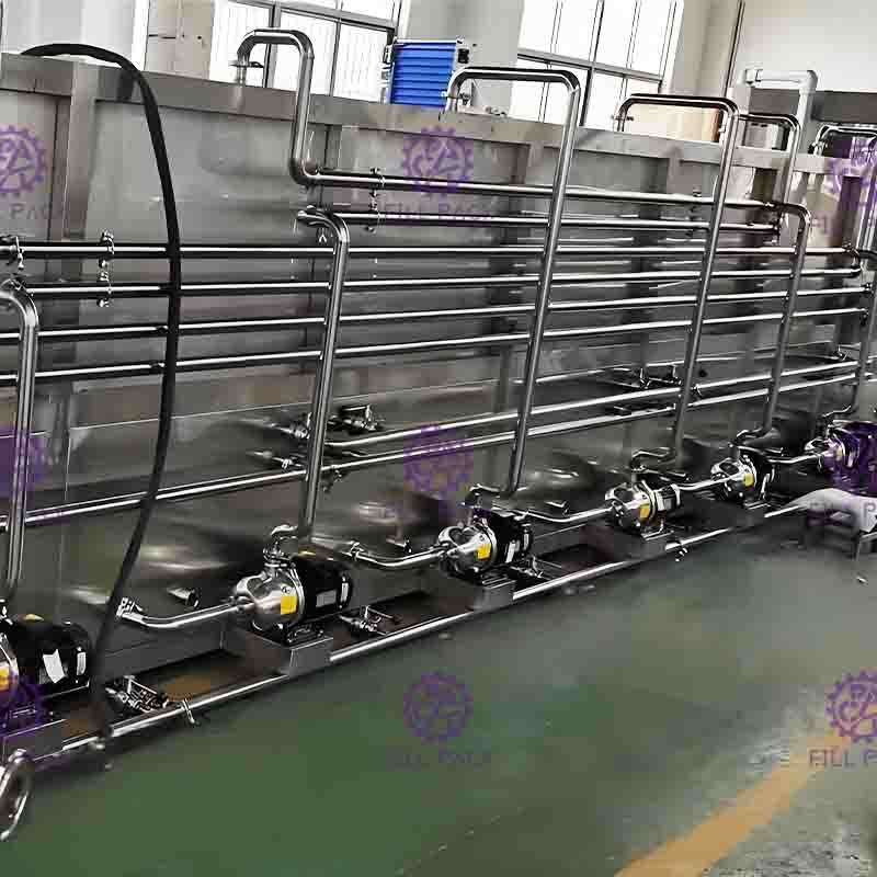 Pasteurizador móvel engarrafado do suco da máquina de embalagem da garrafa que recicla com bocais de pulverizador