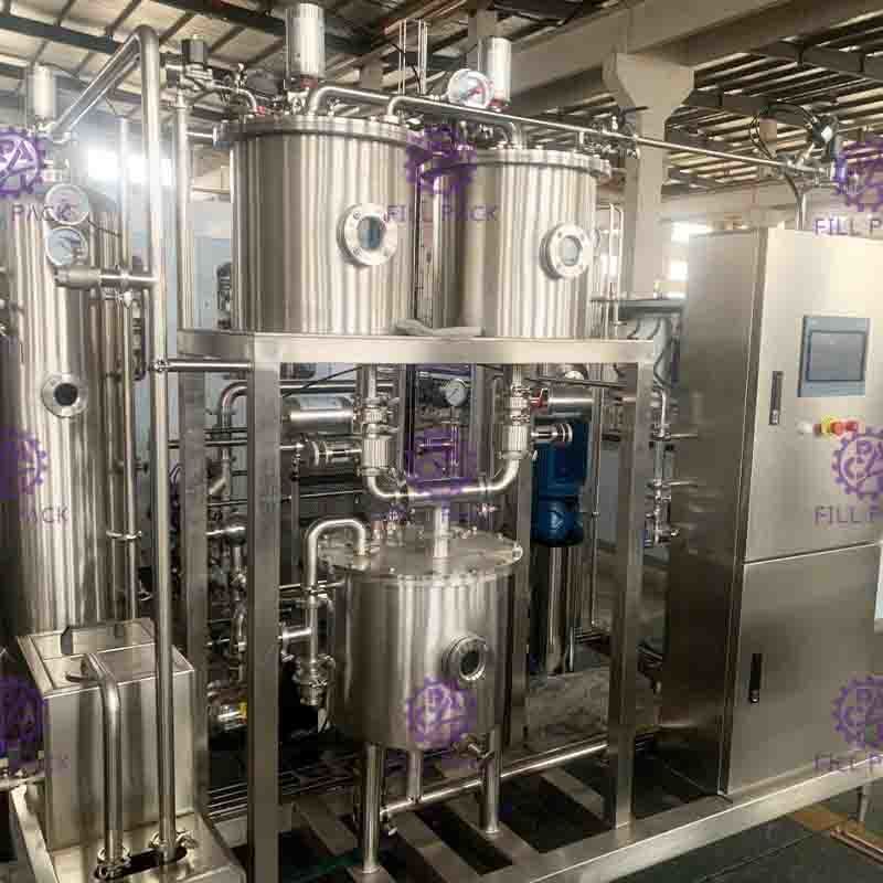 Linha de processamento automática misturador do refresco 6000L/H do CO2 da água de soda do poder superior