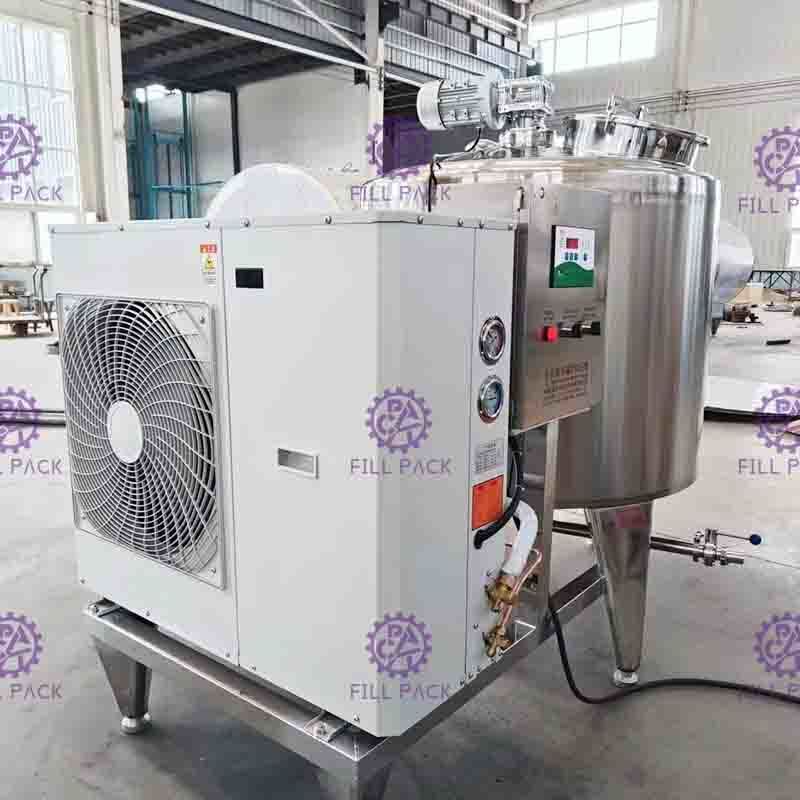 tipo horizontal refrigerando direto do tanque de armazenamento do revestimento do sistema SUS304 do refrigerador do leite 6000L fresco