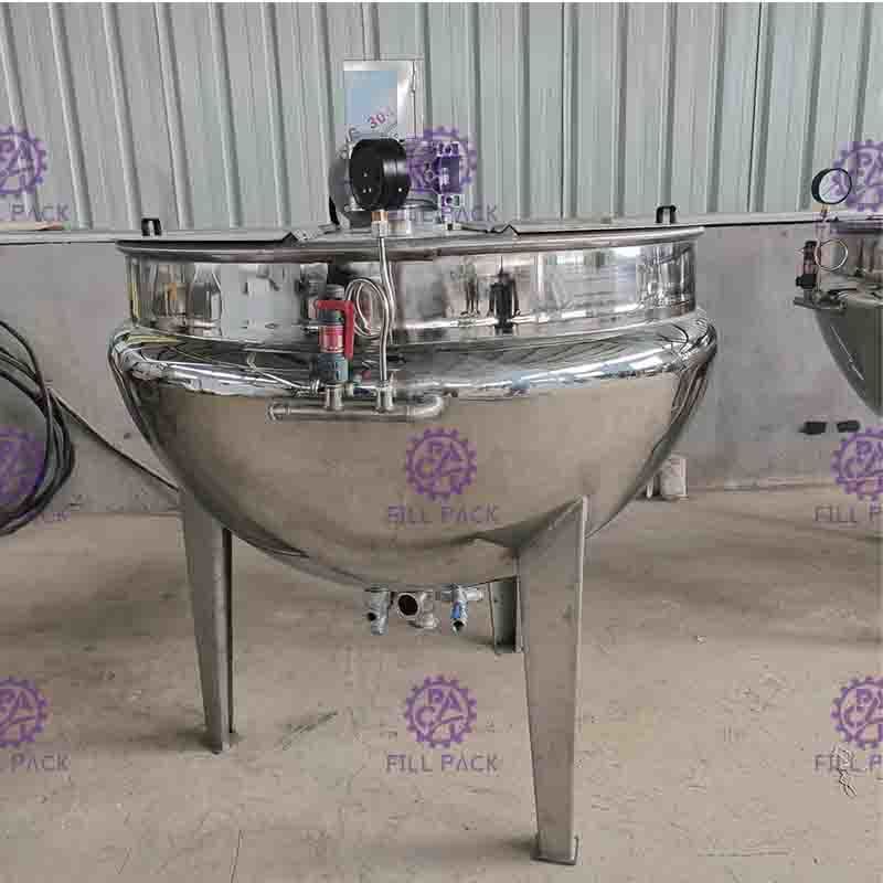 Capacidade 400L Tiltable da chaleira Jacketed industrial de aço inoxidável elétrica do vapor do aquecimento