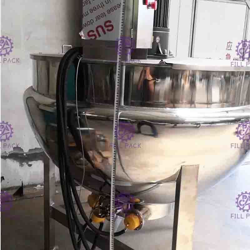 SUS304 chaleira Jacketed do dobro do vapor de 3 camadas com agitador 200L