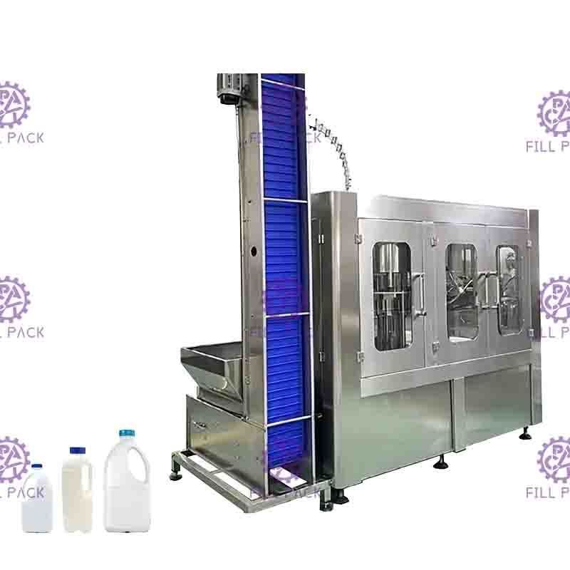 Máquina de enchimento do leite da integral 3 in-1washing-filing-capping da garrafa do monoblock 6000BPH/dispositivo automáticos