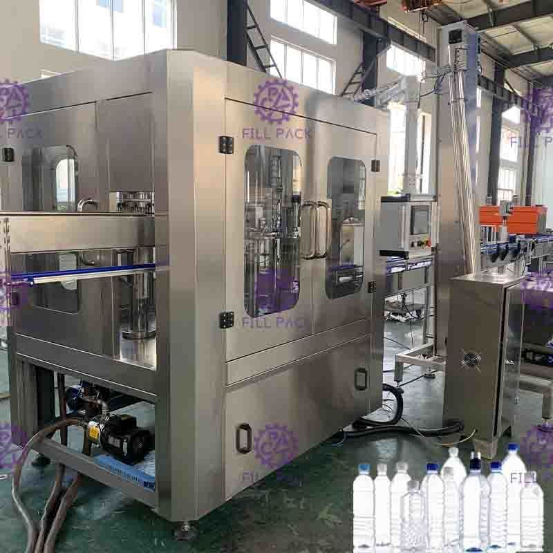 Máquina de etiquetas tampando de enchimento mineral do ANIMAL DE ESTIMAÇÃO de 3000BPH 2L para não a bebida da soda