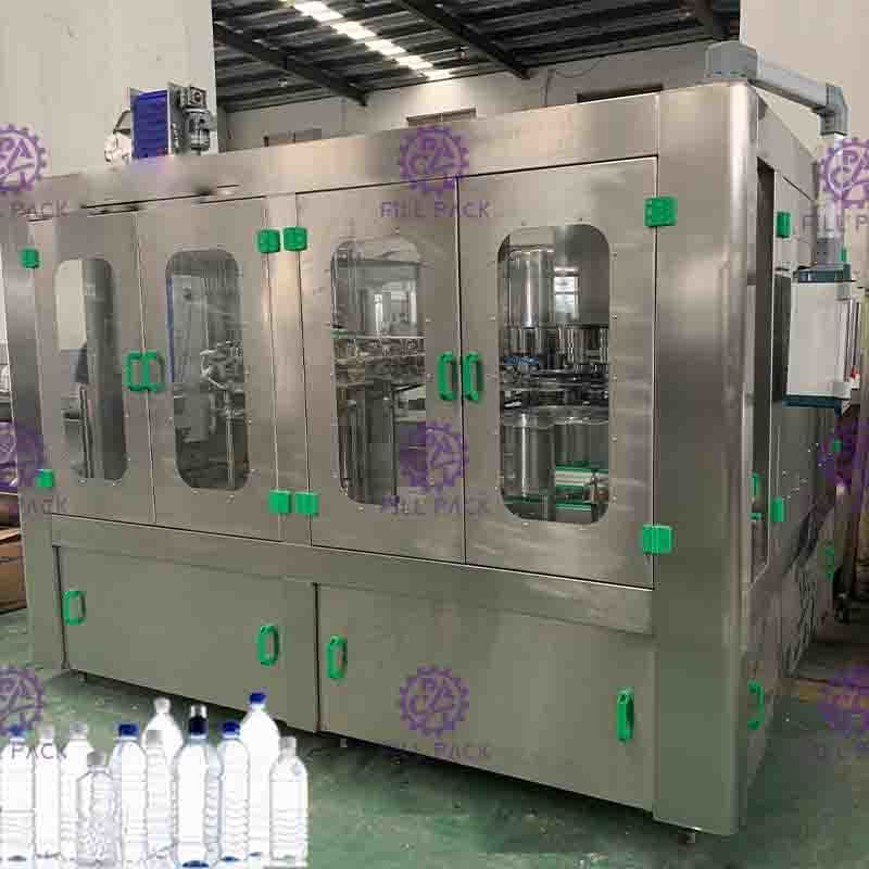 Máquina de enchimento de alta velocidade da água mineral, máquina automática de Monoblock de 18 cabeças