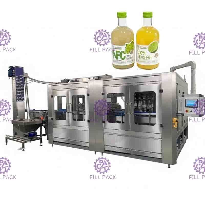 Máquina 3 industriais do enchimento da garrafa de vidro de vinho do arroz - dentro - 1 linha de enchimento quente