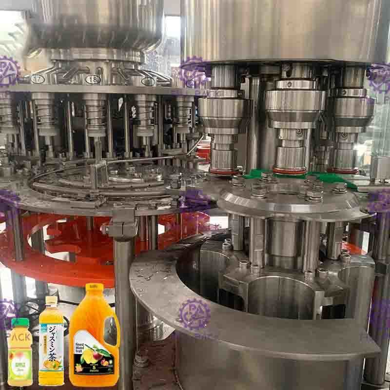 3 automáticos em 1 garrafa plástica pequena Juice Hot Filling Machine/linha de produção/em planta de engarrafamento