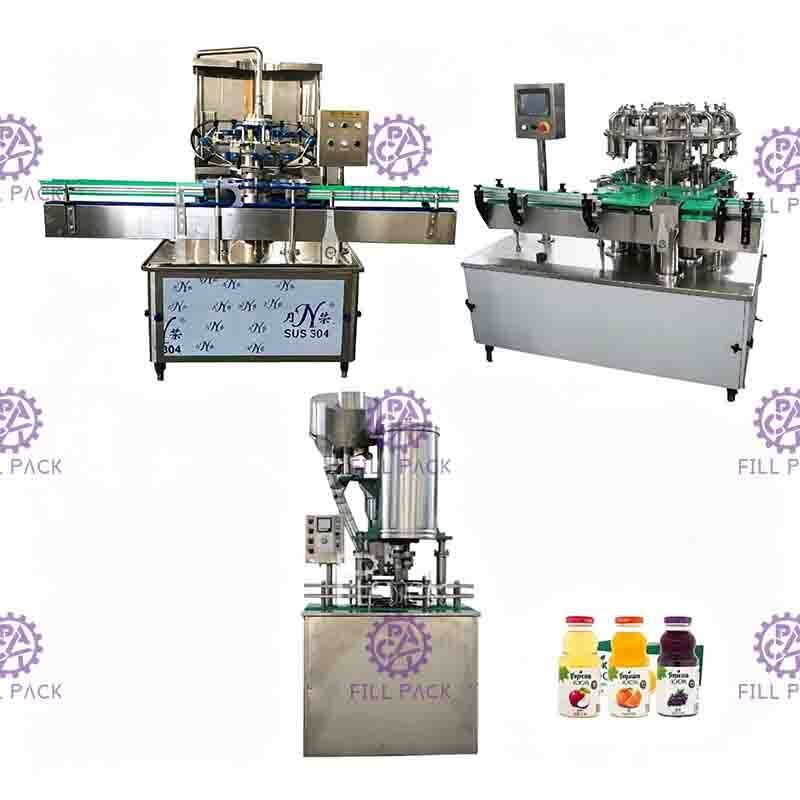 Da lavagem automática de Juice Beverage Hot Filling Machine do fruto da garrafa de vidro 0-2L linha tampando de enchimento