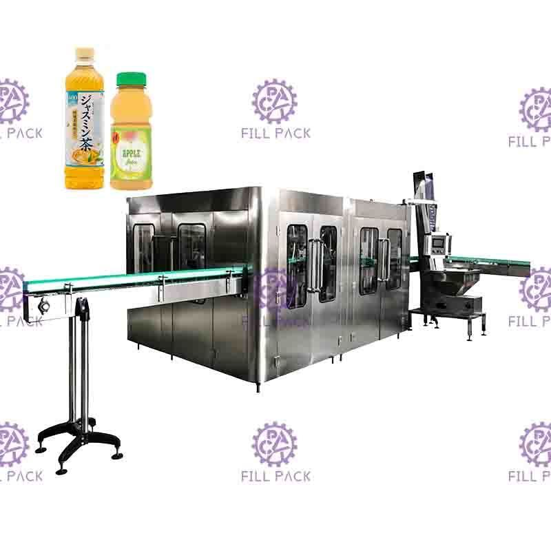 4 automáticos em 1 grânulo do fruto da polpa de Monoblock das garrafas do ANIMAL DE ESTIMAÇÃO de Juice Filling Machine