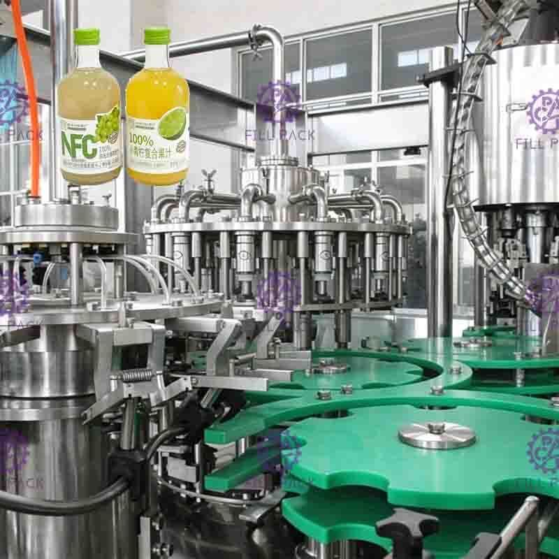 O contato SUS316 parte Juice Filling Machine apropriado para a mudança diferente da garrafa do tamanho